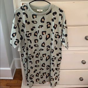 NWT Boutique Leopard T-shirt Dress